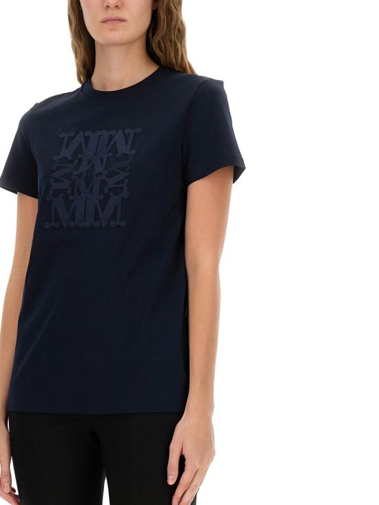 25FW 막스마라 BRAVO 엠브로이드 코튼 티셔츠 2521946032600 112007 BLUE - MAX MARA