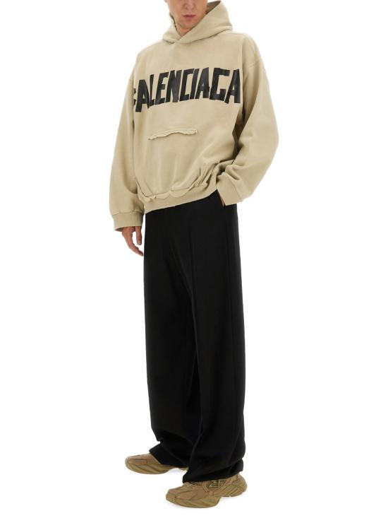25FW 발렌시아가 테이프 포켓 후디 744441 TSV869501 BEIGE - BALENCIAGA