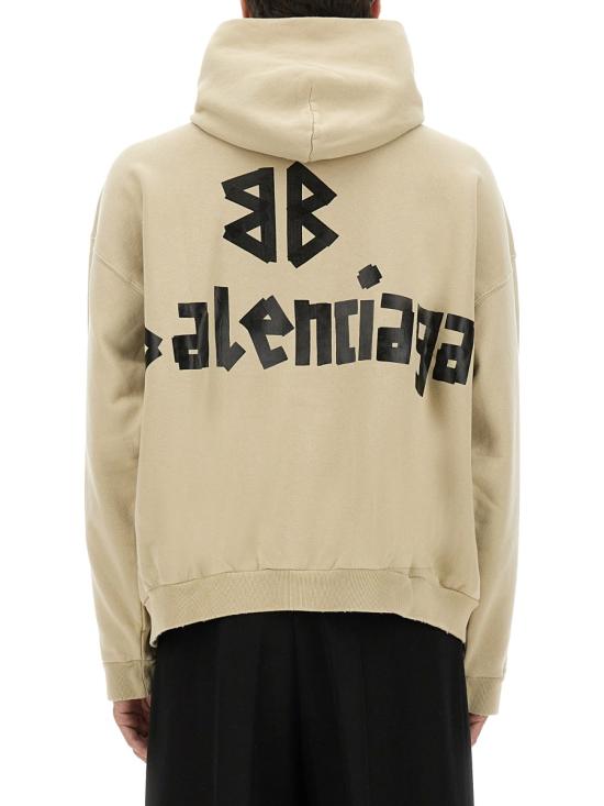 25FW 발렌시아가 테이프 포켓 후디 744441 TSV869501 BEIGE - BALENCIAGA