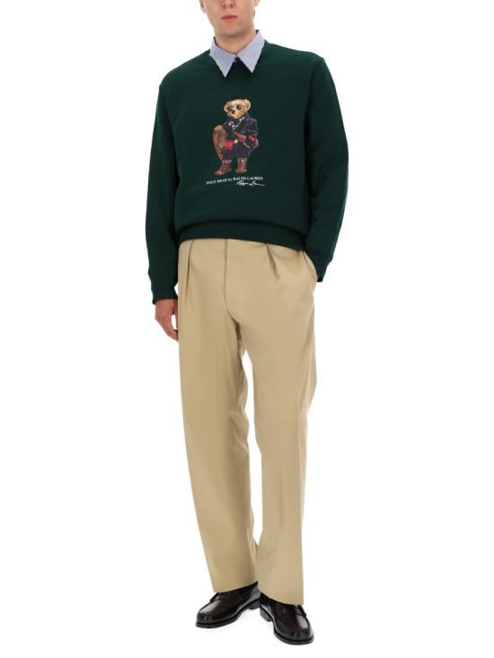 25FW 폴로 랄프로렌 긴팔 티셔츠 710981794 001MOSSAGATEHOLIDAY BEAR GREEN - POLO RALPH LAUREN