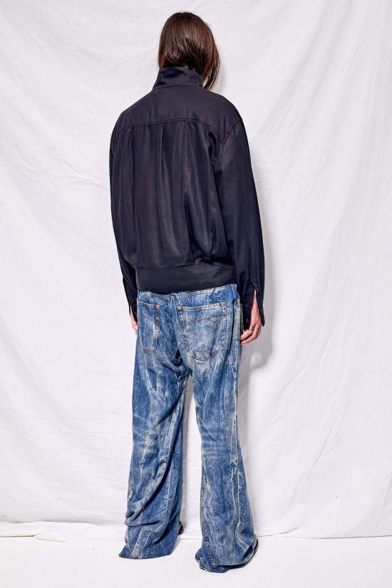  아워레가시 봄버 자켓 아워 레거시 드레이핑 블랙 리오셀 모크 봄버 - OUR LEGACY