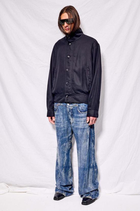  아워레가시 봄버 자켓 아워 레거시 드레이핑 블랙 리오셀 모크 봄버 - OUR LEGACY