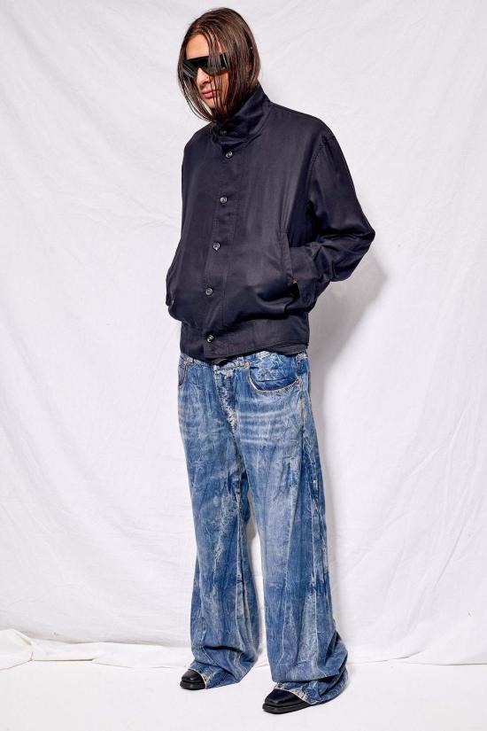  아워레가시 봄버 자켓 아워 레거시 드레이핑 블랙 리오셀 모크 봄버 - OUR LEGACY