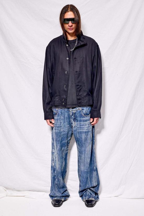  아워레가시 봄버 자켓 아워 레거시 드레이핑 블랙 리오셀 모크 봄버 - OUR LEGACY