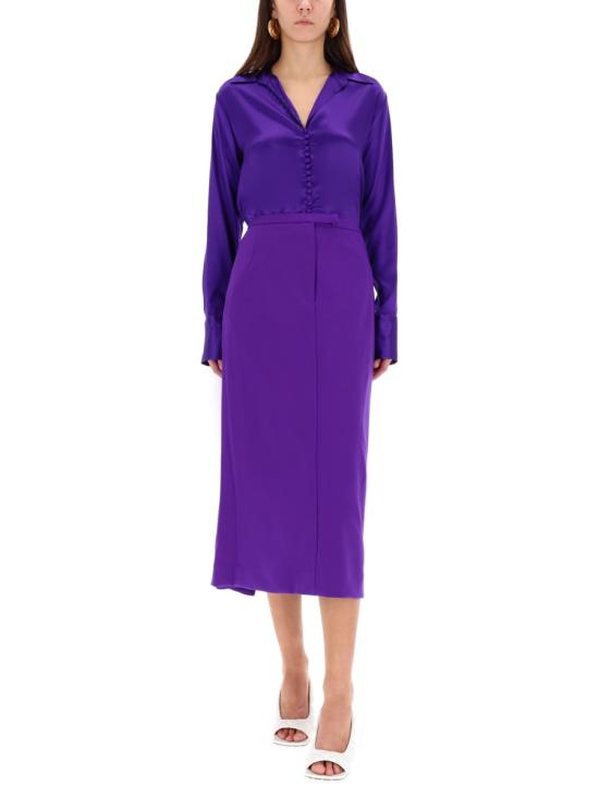25FW 드리스 반 노튼 미디 스커트 010854 2061401 PURPLE - DRIES VAN NOTEN