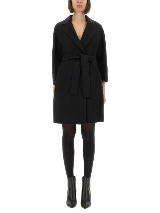 25FW 에스막스마라 ARONA 아로나 쇼트 더블 페이스 울 코트 2529016071600 700013 BLACK