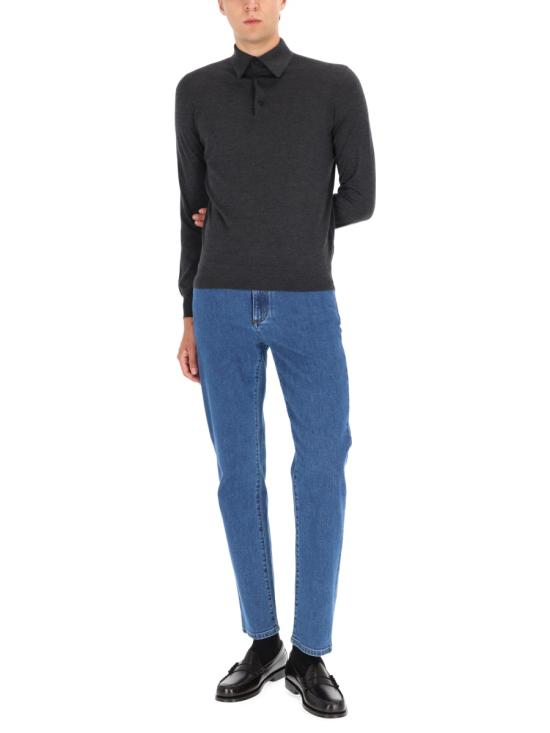 25FW 에르메네질도제냐 폴로 티셔츠 UGJ00A2 132K98 CHARCOAL - ERMENEGILDO ZEGNA