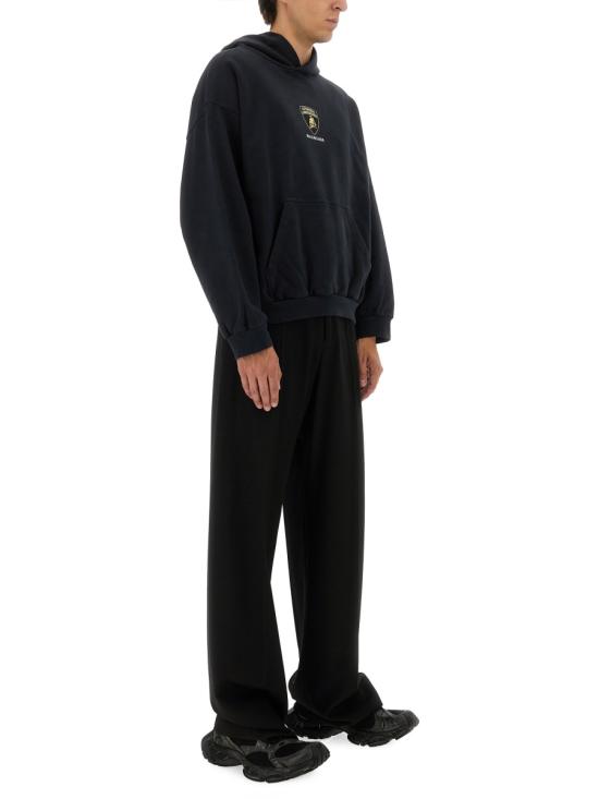 25FW 발렌시아가 미디엄 핏 후드 티셔츠 767877 TSVR11083 BLACK - BALENCIAGA