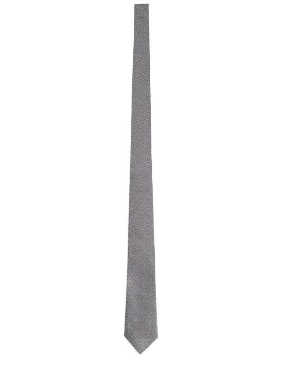 26FW 구찌 실크 자카드 타이 848551 4E0091300 GREY