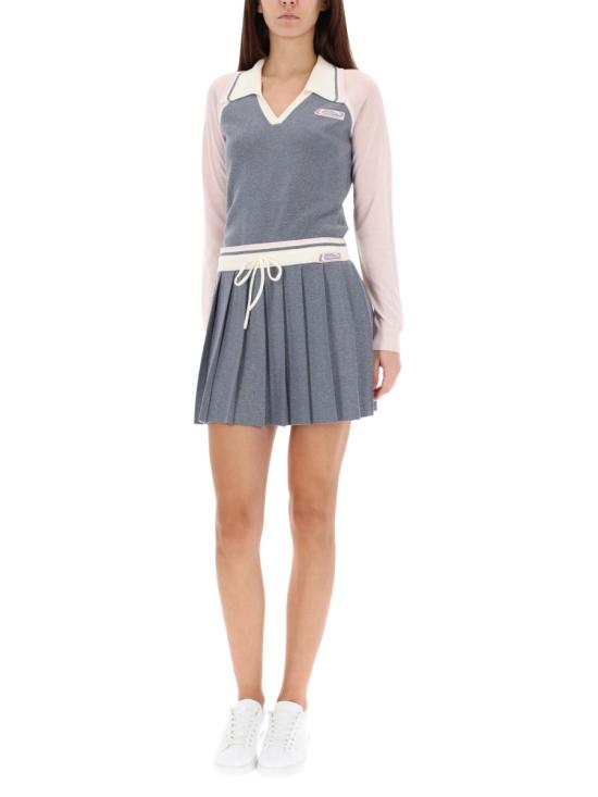 25FW 카사블랑카 폴로 티셔츠 W AW25 KW 1127 01SILVER - CASABLANCA