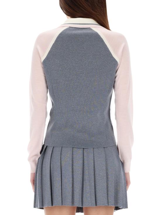 25FW 카사블랑카 폴로 티셔츠 W AW25 KW 1127 01SILVER - CASABLANCA