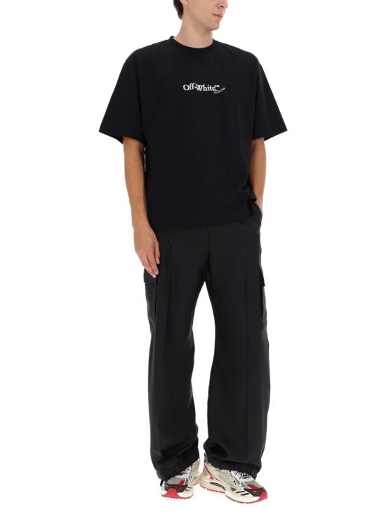 25FW 오프화이트 반팔 티셔츠 OMAA120 F25JER00C1001 BLACK - OFF WHITE