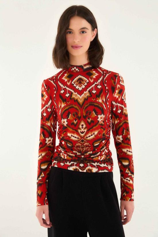  팜 리오 블라우스 팜리오 아이니카 파인애플 이카트  크림