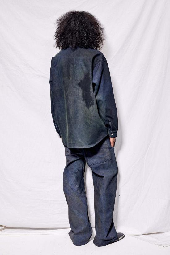  어셈블리 뉴욕 데님 셔츠 어셈블리 더티 인디고 루즈 스냅 - ASSEMBLY NEW YORK