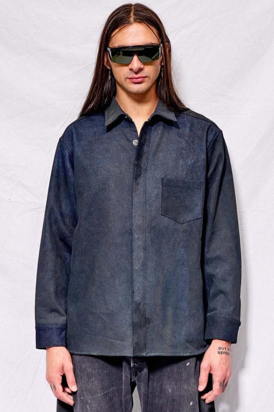  어셈블리 뉴욕 데님 셔츠 어셈블리 더티 인디고 루즈 스냅