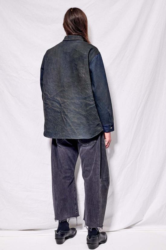  어셈블리 뉴욕 데님 셔츠 어셈블리 더티 인디고 루즈 스냅 - ASSEMBLY NEW YORK