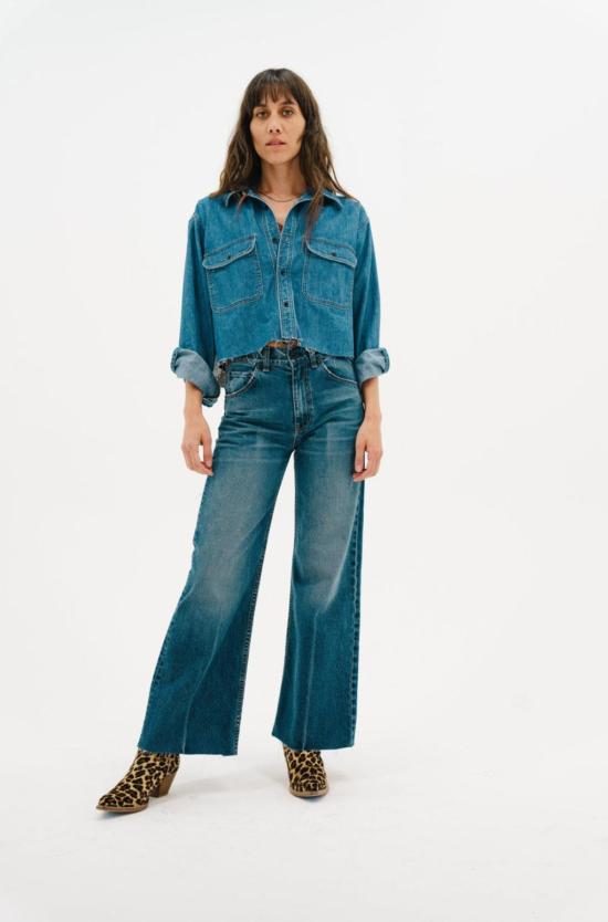  ASKK 뉴욕 데님 셔츠 Askk Ny Crosby 콤보 플란넬 셔츠 - ASKK NY