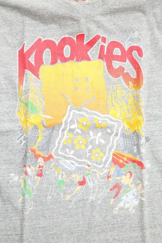  캐피탈 긴팔 티셔츠 탑 저지 크루 롱슬리브 티셔츠(버스터 페키시 보위) - KAPITAL