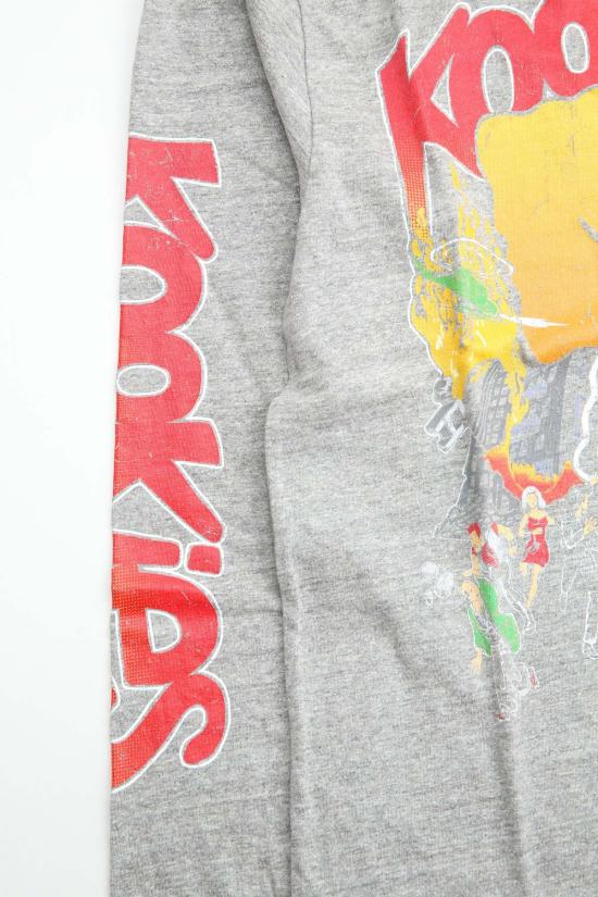  캐피탈 긴팔 티셔츠 탑 저지 크루 롱슬리브 티셔츠(버스터 페키시 보위) - KAPITAL