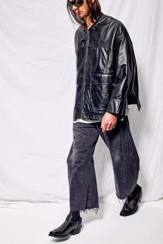  어셈블리 뉴욕 가죽 자켓 어셈블리 블랙 나파 가죽 파카 재킷 - ASSEMBLY NEW YORK