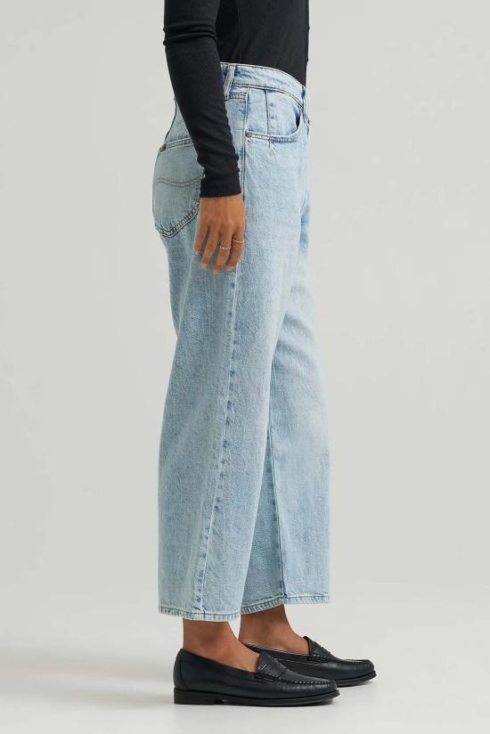  리 데님 팬츠 버튼 플라이 앵클 진 브라이티스트 데이 - LEE