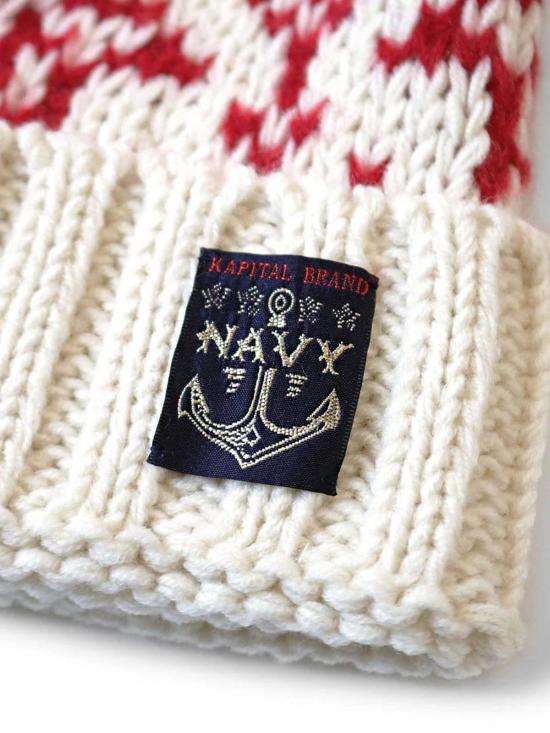 캐피탈 비니 카피탈 3G 울 스노우 니트 캡 - KAPITAL