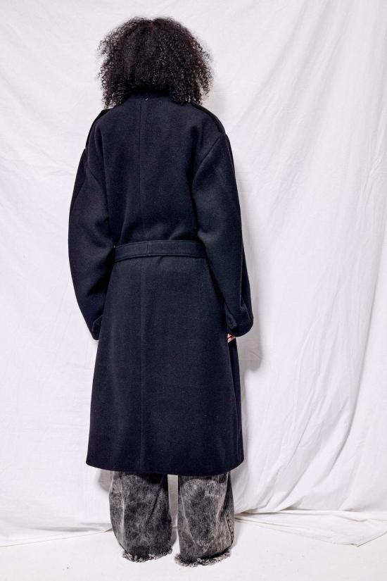  어셈블리 뉴욕 트렌치 코트 어셈블리 블랙 울 트렌치코트 - ASSEMBLY NEW YORK