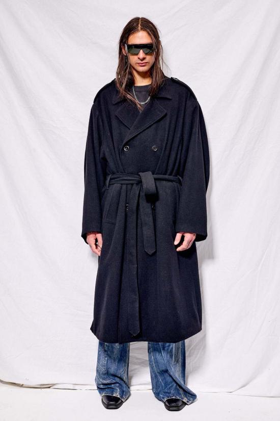  어셈블리 뉴욕 트렌치 코트 어셈블리 블랙 울 트렌치코트 - ASSEMBLY NEW YORK