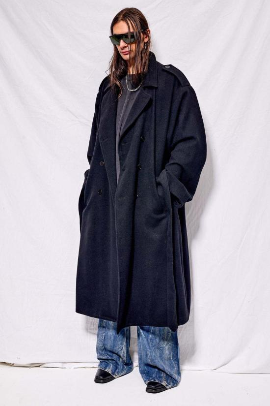  어셈블리 뉴욕 트렌치 코트 어셈블리 블랙 울 트렌치코트 - ASSEMBLY NEW YORK