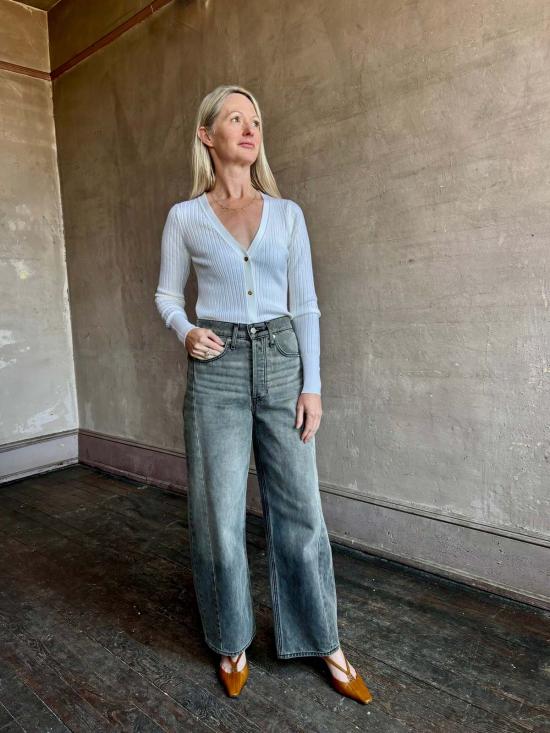  포르테포르테 가디건 포르테 포르테 슈퍼파인 메리노 리브 카디건