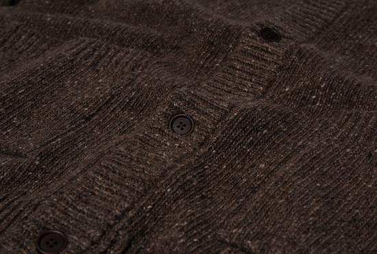 25FW EVAN KINORI 가디건 크루넥 카디건 - 캐시미어/울 트위드/라이트 브라운 - OTHER BRANDS