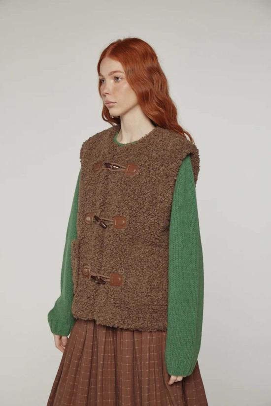  amente 베스트 아멘테 리버시블 토글 버튼 조끼 - OTHER BRANDS