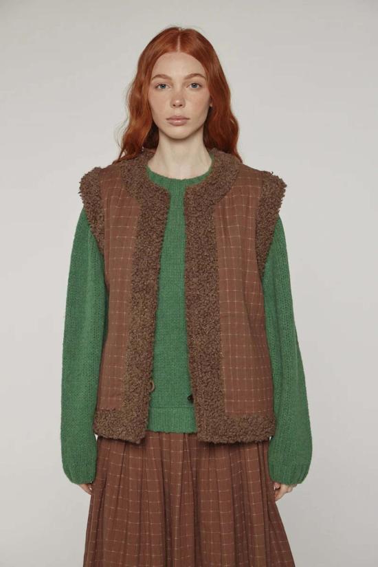  아멘테 베스트 리버시블 토글 버튼 조끼 - AMENTE