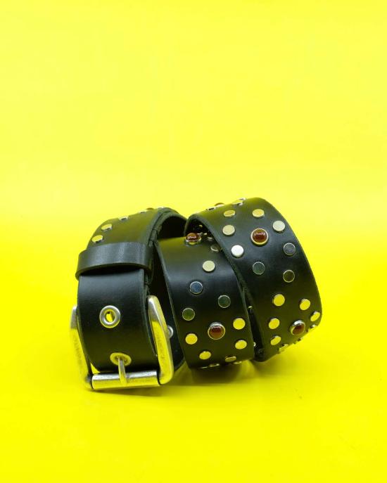  아워레가시 가죽 벨트 우리의 유산 슬로우 아리드 불 하이드 보텍스  블랙 - OUR LEGACY