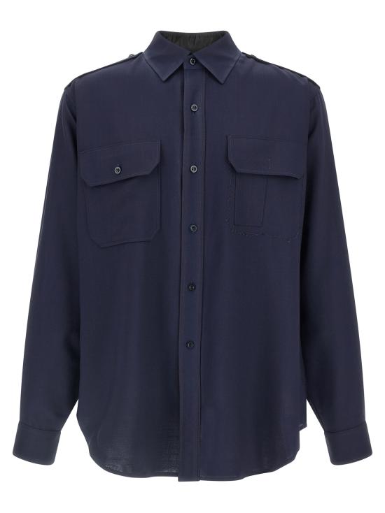 25FW 마르지엘라 긴팔 셔츠 S50DT0059M35524470 Blue