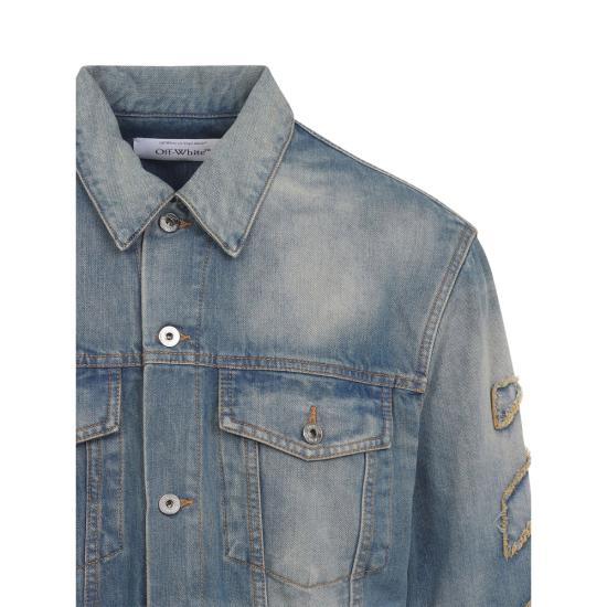 25FW 오프화이트 데님 자켓 OMYE09BF25DE N001 4141 BLUE - OFF WHITE