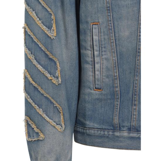 25FW 오프화이트 데님 자켓 OMYE09BF25DE N001 4141 BLUE - OFF WHITE
