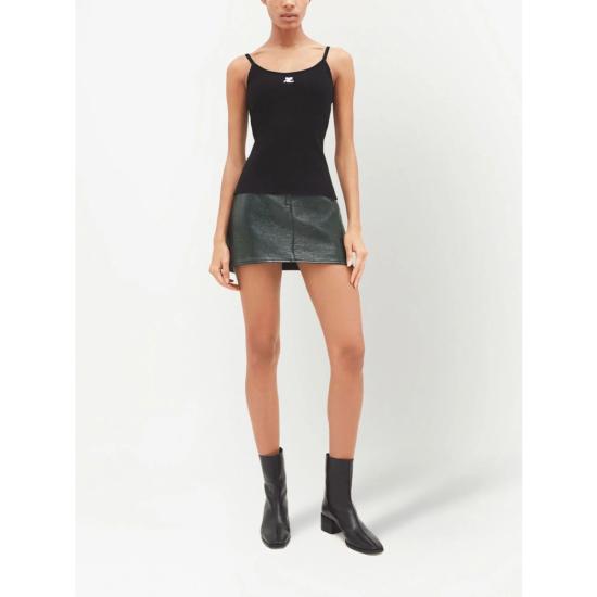 26SS 쿠레쥬 민소매 티셔츠 PERMDE012FI 0001 9999 BLACK - COURREGES