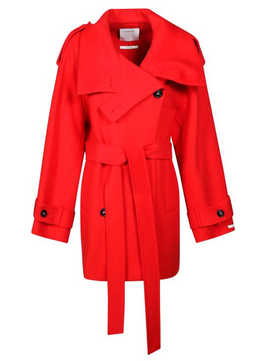 25FW 스포트막스 트렌치 코트 2522016063600 015 ROSSO