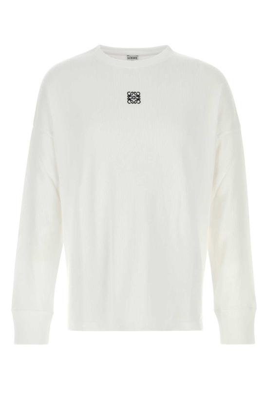 26FW 로에베 오버사이즈 핏 롱 슬리브 티셔츠 H526Y22XAY WHITE