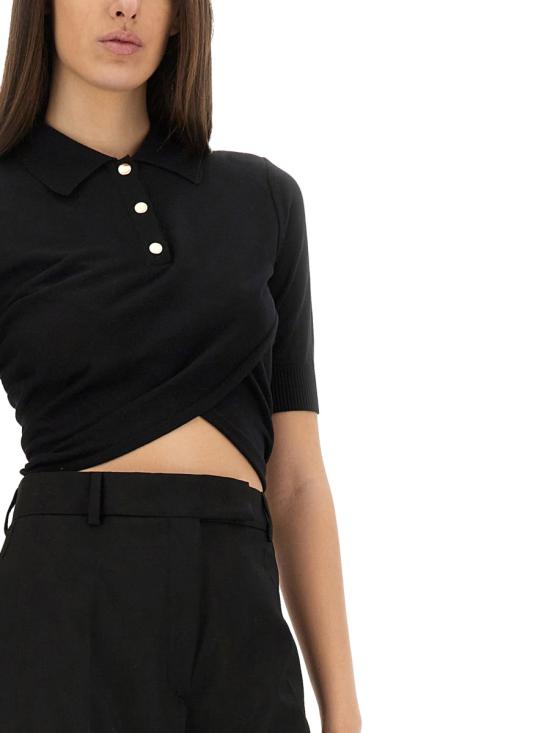 25SS 스포트막스 폴로 티셔츠 2512361052600 119005 BLACK - SPORTMAX