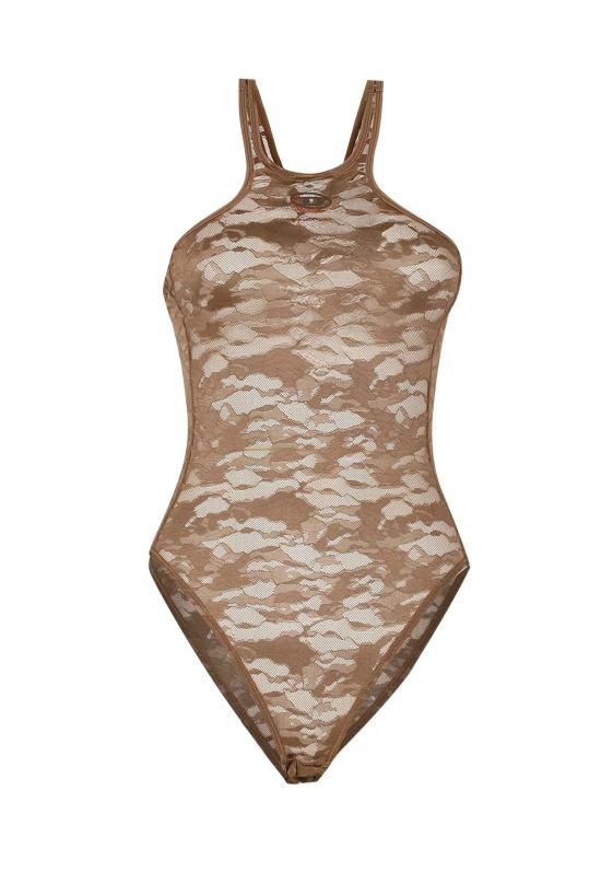 25FW 디젤 바디수트 티셔츠 A19203 0DRAK 77N Brown