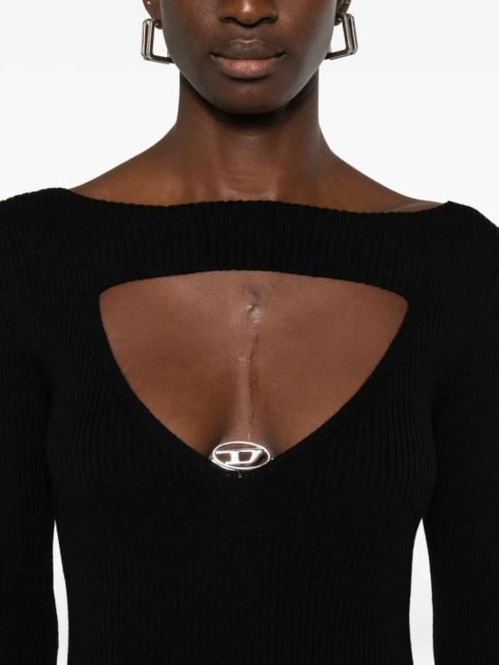 25FW 디젤 미디 원피스 A18905 0PLBF 9XX Black - DIESEL