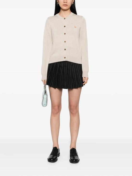 25FW 메종키츠네 베이비 폭스 메리노 레귤러 가디건 PW00502KT1181 H218 Beige - MAISON KITSUNE