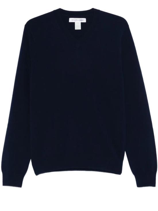 25FW 꼼데가르송 브이넥 스웨터 FZ N107 PER 2 Blue