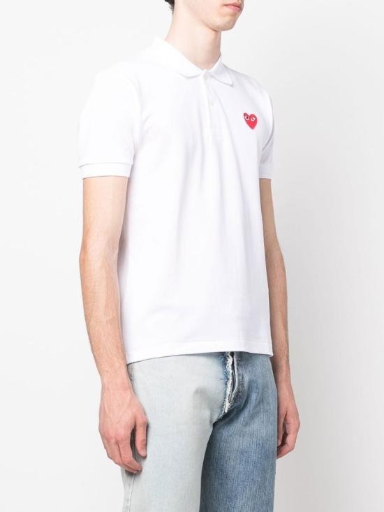 25FW 꼼데가르송 폴로 티셔츠 AX T006 051 White - COMME DES GARCONS