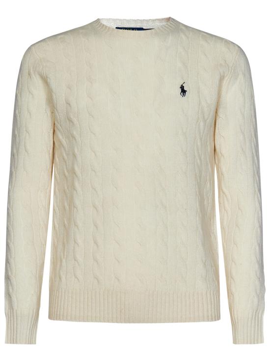 24FW 폴로 랄프로렌 케이블 니트 스웨터 710876762 010 White