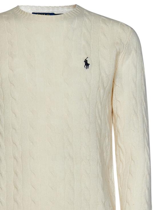 24FW 폴로 랄프로렌 케이블 니트 스웨터 710876762 010 White - POLO RALPH LAUREN