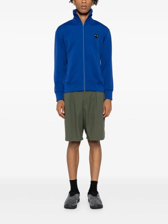 25FW 꼼데가르송 블랙 하트 와펜 트랙 자켓 AX T256 051 Blue - COMME DES GARCONS