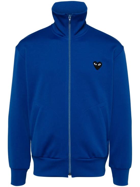 25FW 꼼데가르송 블랙 하트 와펜 트랙 자켓 AX T256 051 Blue